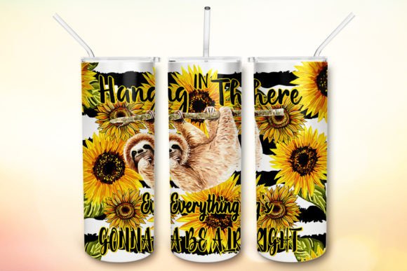 Floral Sloth Tumbler, Sublimation Tumbler – Love In The City Shop